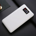 18650 DIY charging bank case kit showing front with ports and internal battery compartments for six cells