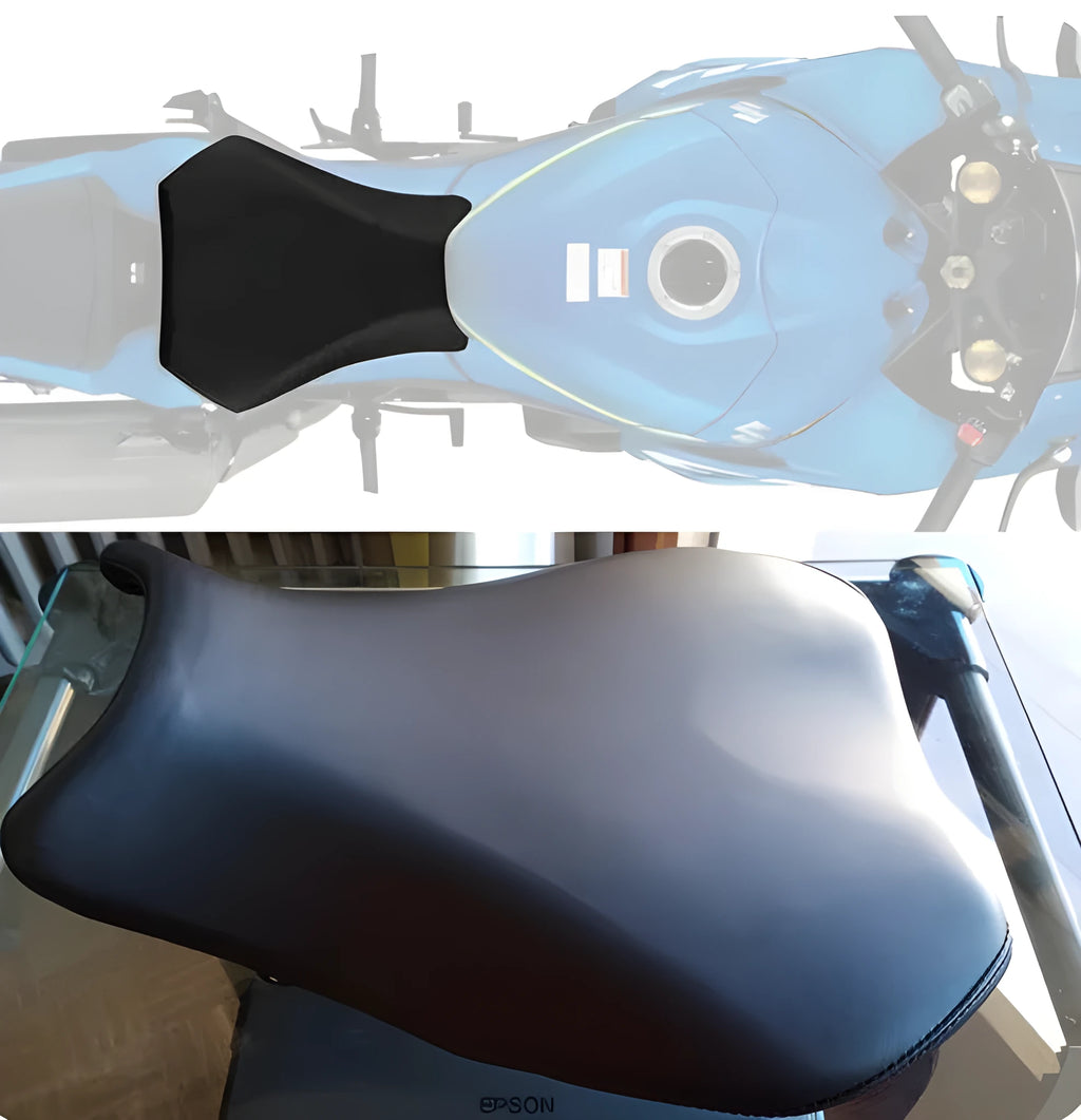 Waterproof PU leather seat cover set for Suzuki GSXR1000 motorcycle.