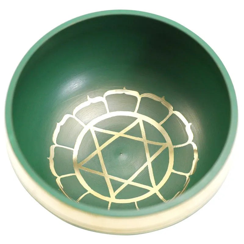 Handmade 8 cm diameter metal singing bowl in a choice of seven colours for meditation and yoga.