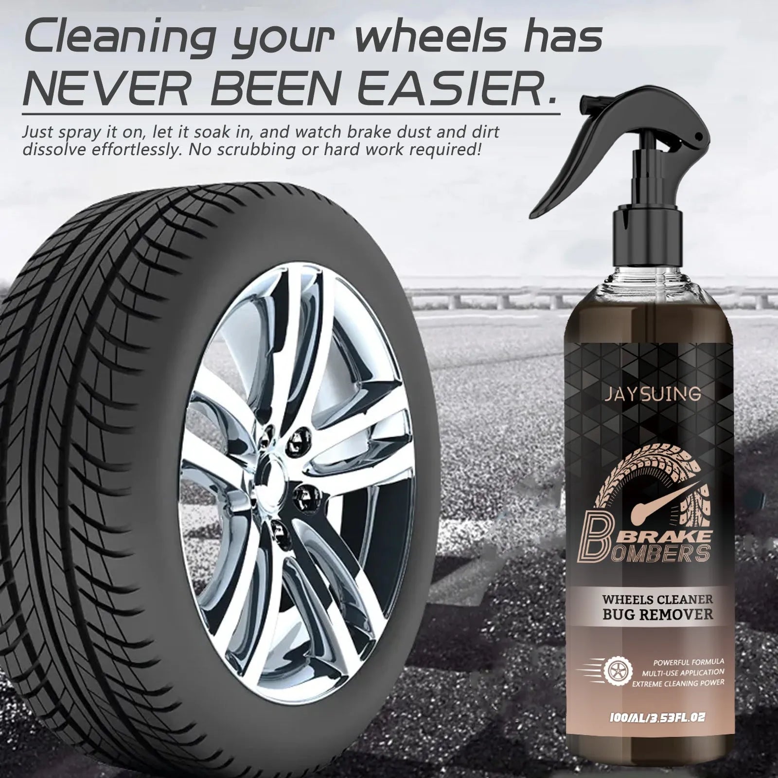 100ml brake disc cleaning kit with sponge and microfiber cloth for rust removal and polishing
