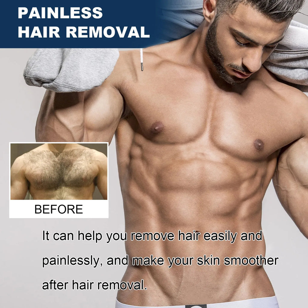 Men's 100ml hair removal cream for facial beard, lip, armpit, hand and leg body depilatory