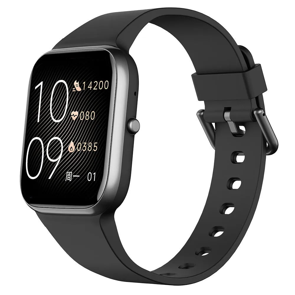 Blood pressure blood oxygen physiological search watch with TFT screen, black colour, featuring heart rate monitoring and Bluetooth calling