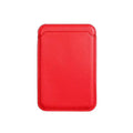 MagSafe-compatible iPhone case with integrated card holder in PU leather-look material.