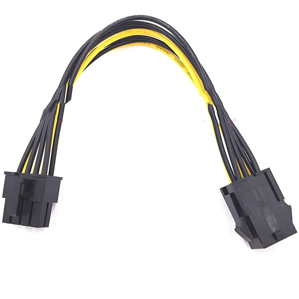 6P to 8P graphics card power cable with 20cm length for PC GPU connection