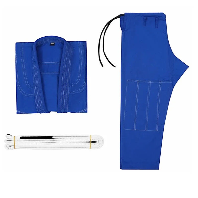 Brazilian Jiu-jitsu training clothing set in cotton blend fabric showing available colour options