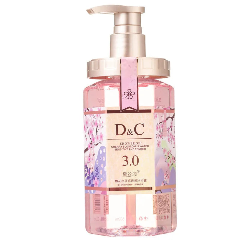 Sakura shampoo, conditioner, and shower gel set with three 500ml bottles for complete hair and body care