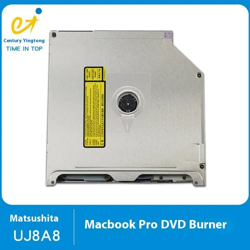 Silver Apple MacBook Pro 13 optical drive with slim 9.5mm profile and SATA interface