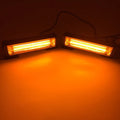 Yellow 208 model vehicle strobe light with 160mm diameter aluminium alloy and PC housing.