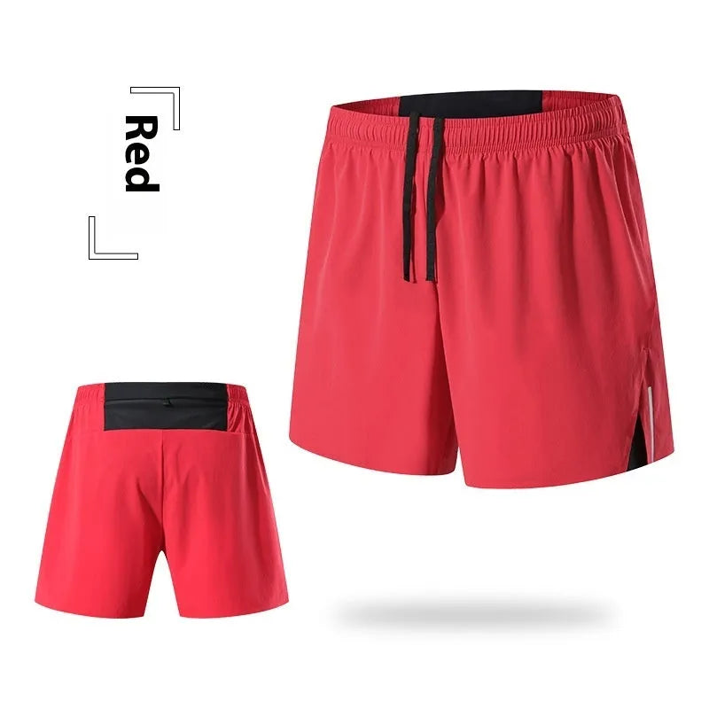 Men's loose-fit high-waist off-road running shorts in quick-dry fabric