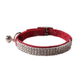 Colourful flannel-pattern cat collar with elastic buckle on a white background.