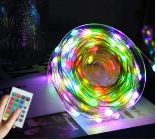 Outdoor animated multi-colour LED Christmas tree lights for garden decoration
