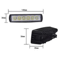 Black die-cast aluminium car auxiliary LED spotlight light for off-road and work use.
