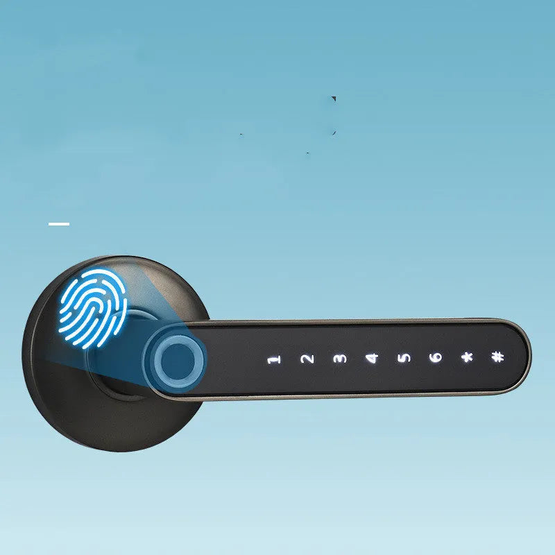Smart electronic door lock with fingerprint sensor and modern minimalist alloy design