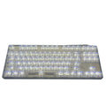 Universal transparent mechanical keyboard keycaps 132-key full set showing backlight compatibility