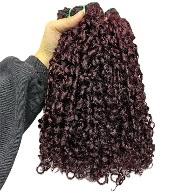 A real human hair front lace wig in pissy 06 colour, shown in a natural style.