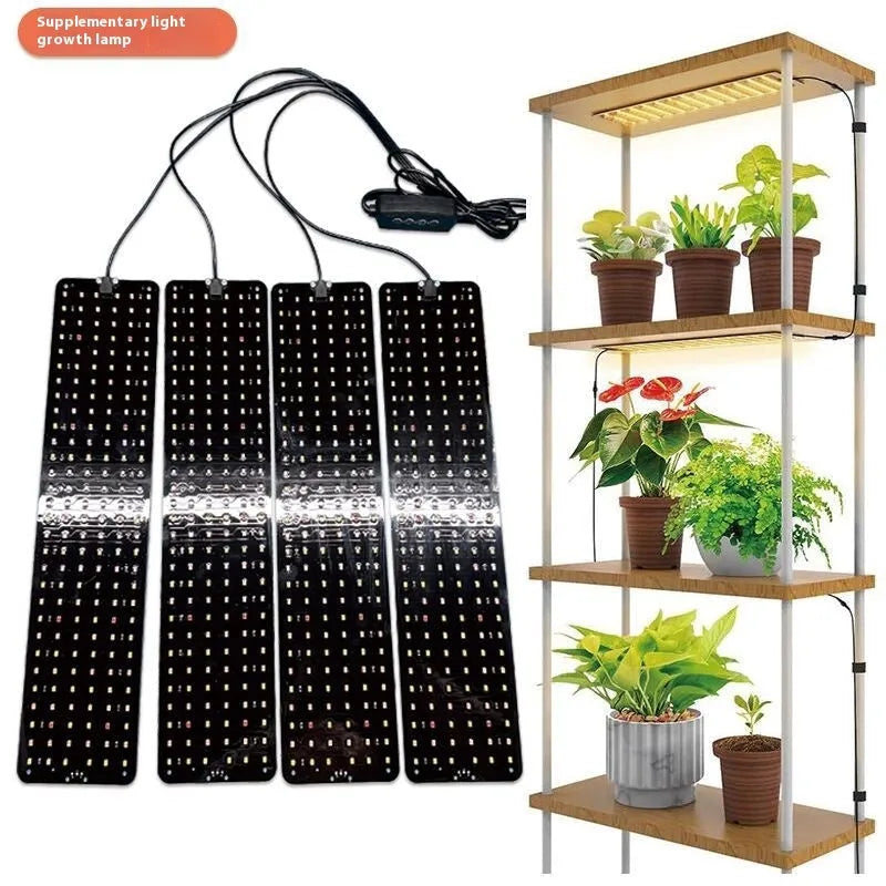 LED full spectrum plant growth lamp with 546 LED beads, aluminium shell, 40W, warm pink light, timers and dimmers