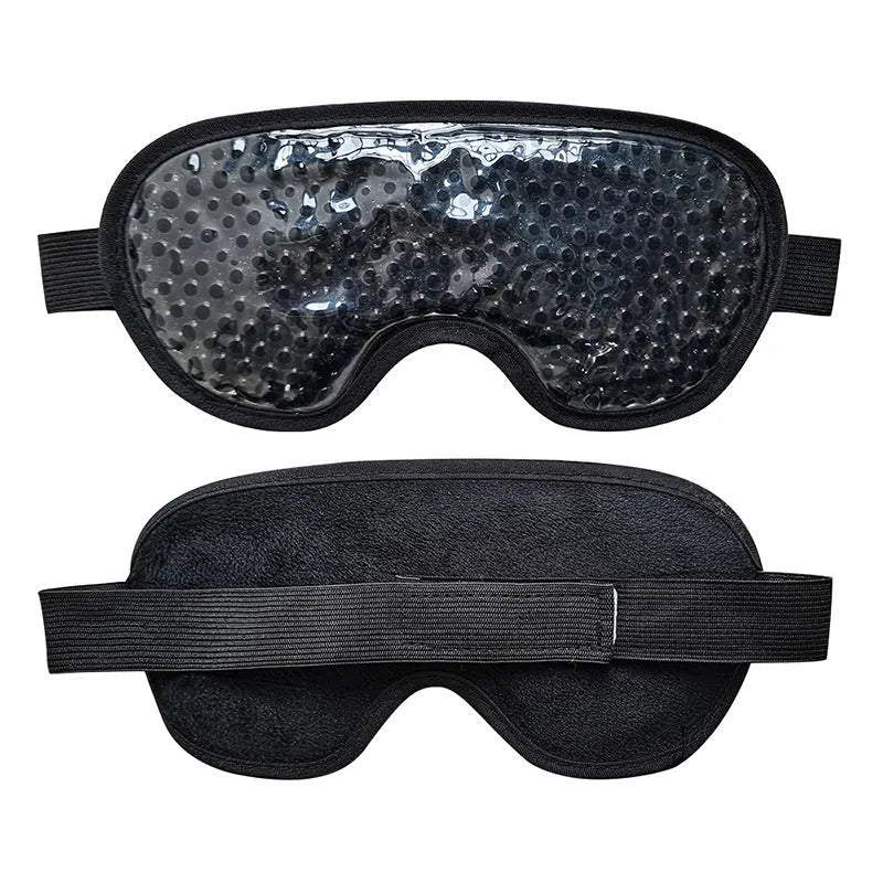 White rechargeable eye atomiser and eye mask set for portable cold and hot compress therapy