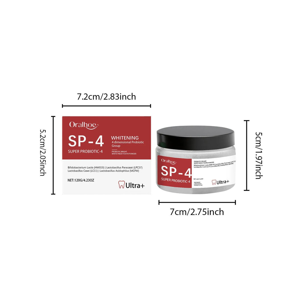 Bright White Stain Removing Tooth Powder 120g with baking soda and peppermint