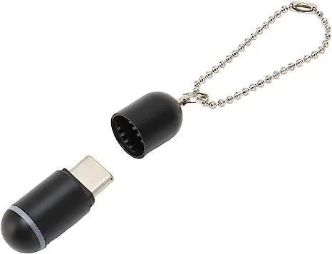 Black capsule infrared emitter for smartphones with Lightning, USB-C, and Micro-USB connector options