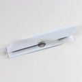 Black and white plastic hard drive cover for computer component organisation and protection