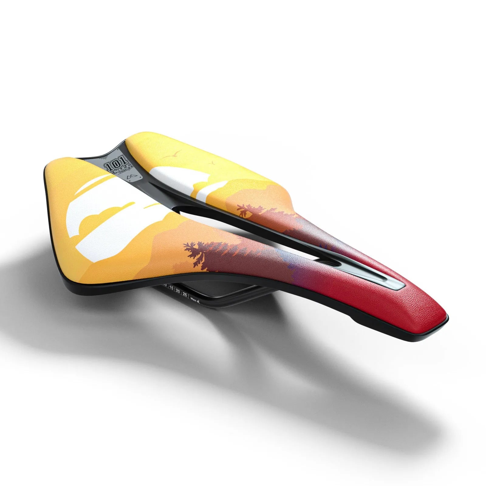 Ultra-light EVA bicycle saddle with hollow design and PU leather cover