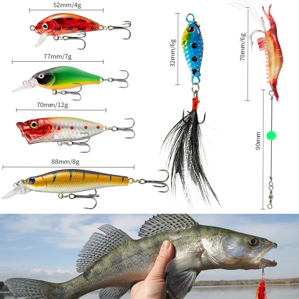 24-piece blind box for Christmas Mino Bog metal fishing set in 01 style colour