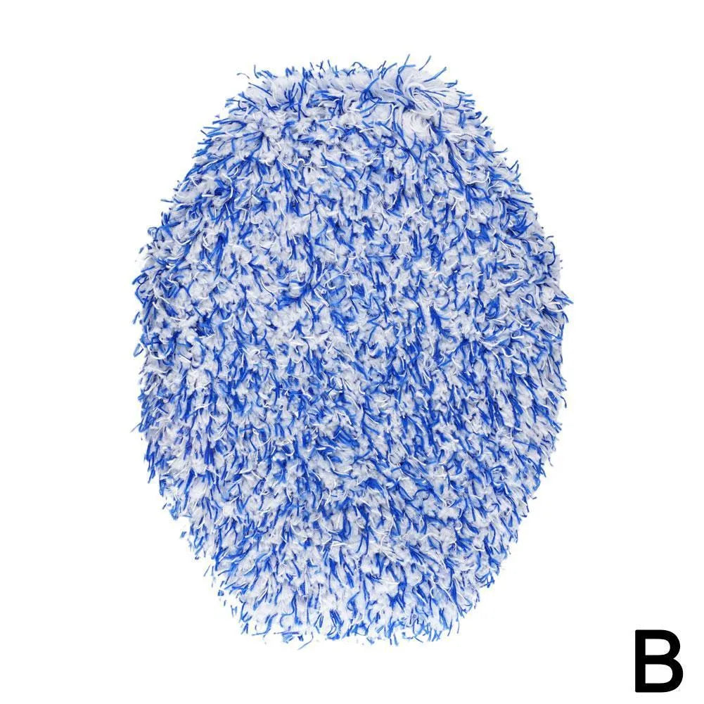 Replacement cloth cover for car long handle brush in flat mop style