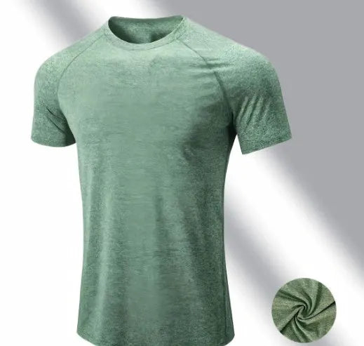 Casual round neck short sleeve t-shirt in quick-drying stretch fabric