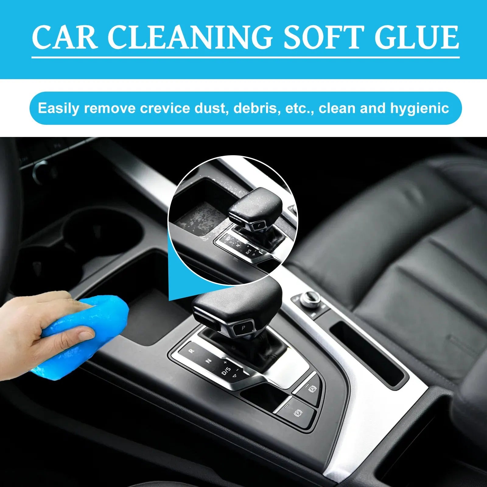 Car cleaning soft gel putty for interior dust removal from gaps and crevices