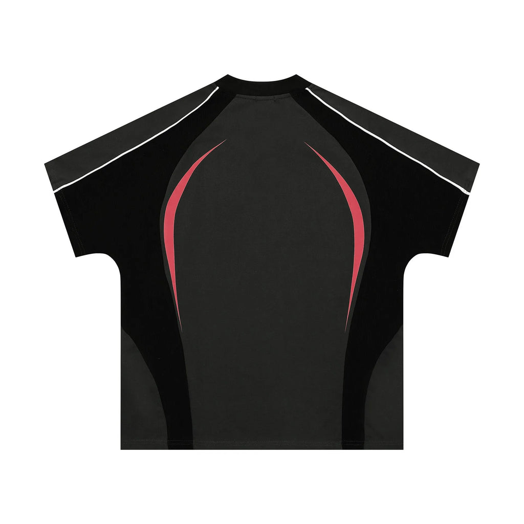 Men's loose t-shirt with colour matching letters printed design in black or apricot colours