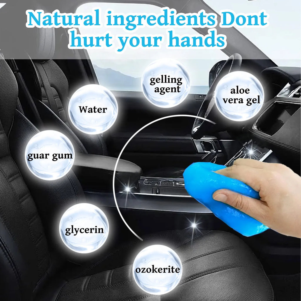 Car cleaning soft gel putty for interior dust removal from gaps and crevices