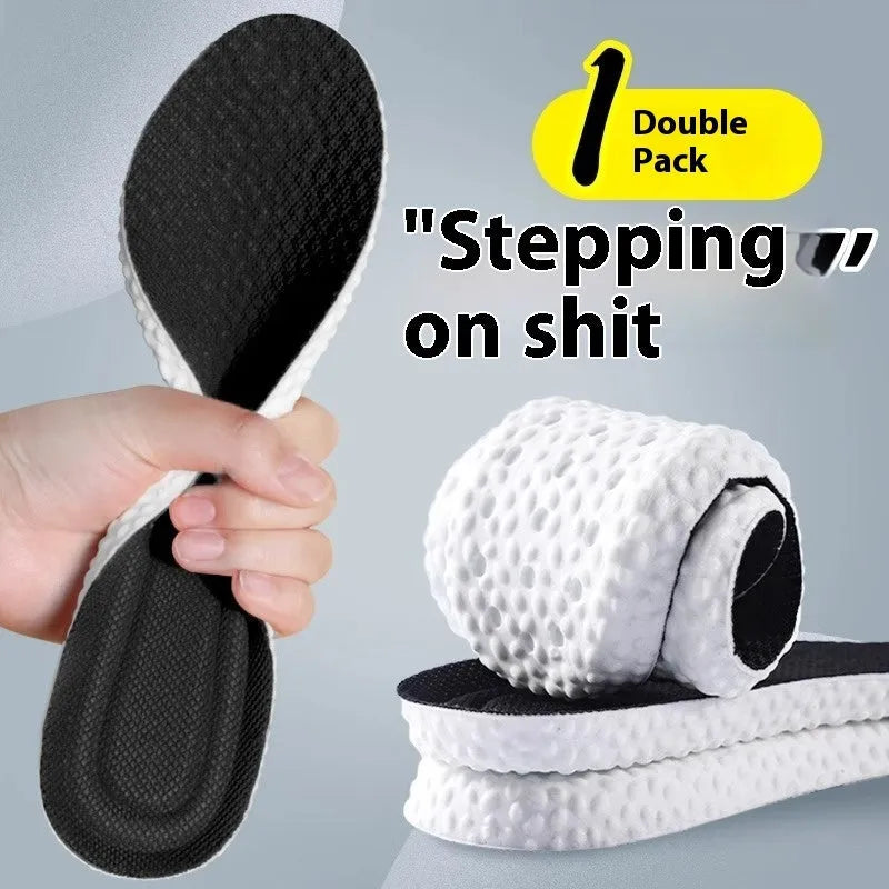 Grey trimmable deodorant sports insole made from PU foam on a white background.