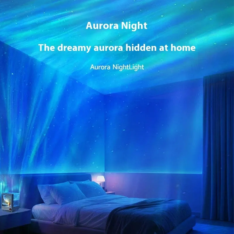 Aurora Treasure Box atmosphere projection lamp showing Star Sea Whale light colour projection