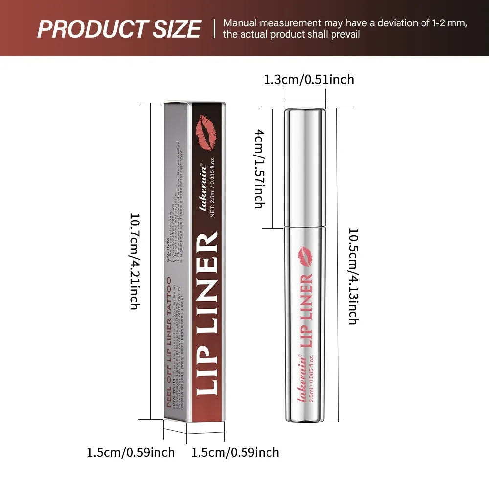 Matte finish lip liner pencil with pointed tip in multiple colour options