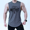 Men's loose-fitting sleeveless training waistcoat in polyester fabric for gym workouts