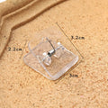 Square plastic photo note holder in black, white, or transparent colours measuring 3.2x3cm