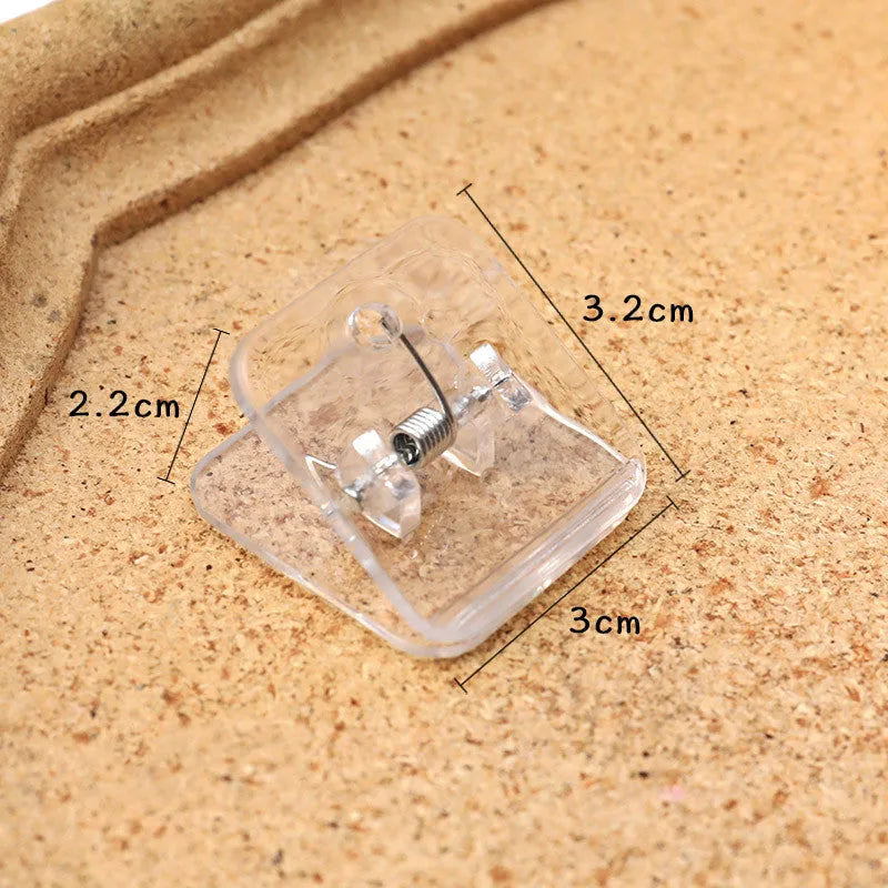Square plastic photo note holder in black, white, or transparent colours measuring 3.2x3cm