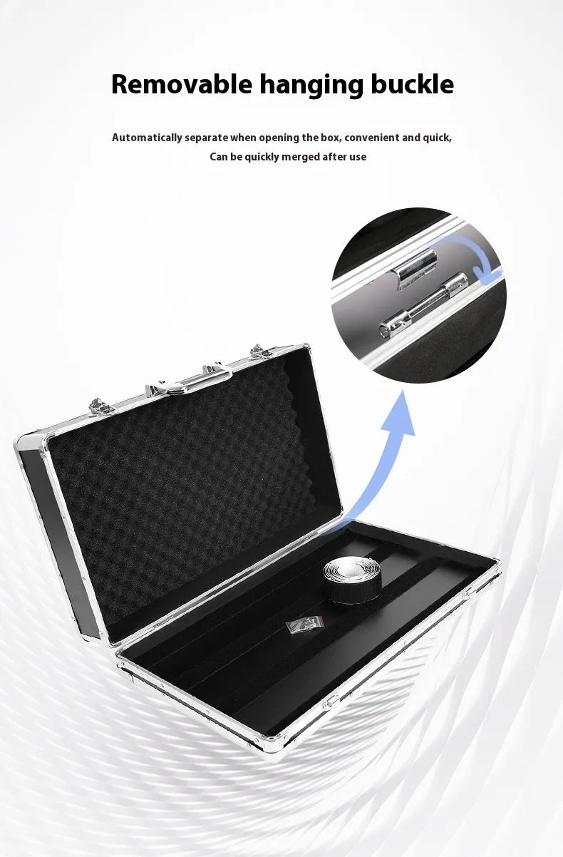 Black trumpet flight case with aluminium corner protection and foam interior padding