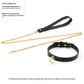 Genuine cowhide leather dog collar with brass D-ring and matching pull lead for large breeds.