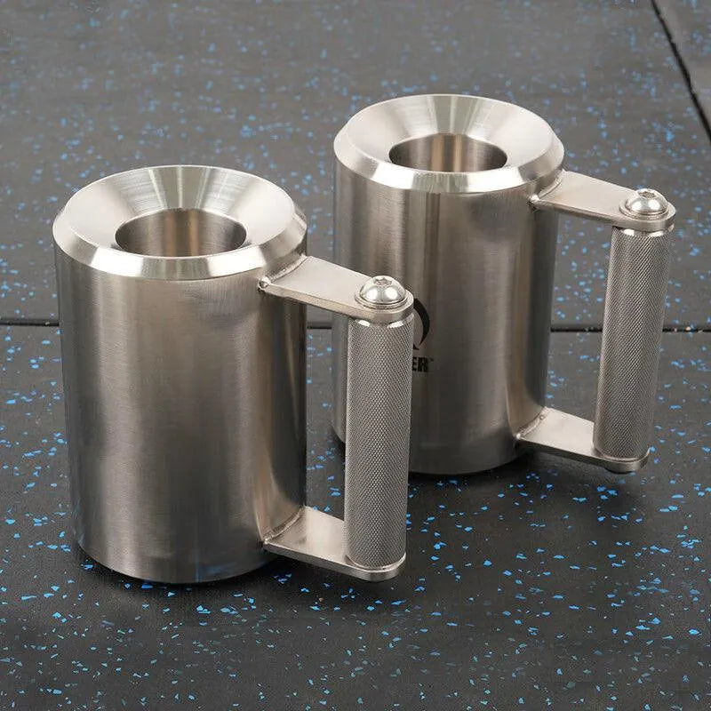 Silver 8kg stainless steel dumbbell cup weight plate for barbell training