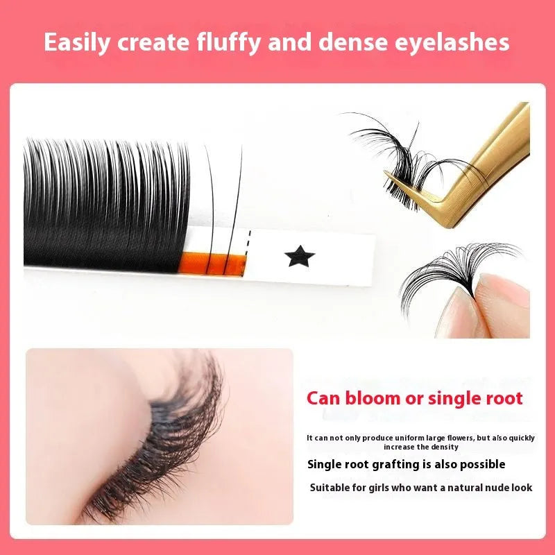 Close-up of 16-row dense mink hair false eyelashes on a matte round wool band.