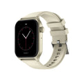 Smart watch on wrist displaying health stats, shown in a choice of colours including black, silver, and rose gold.