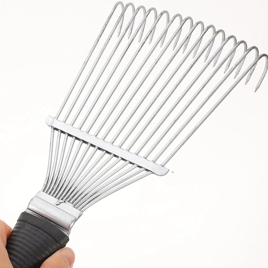 Black stainless steel pet dematting brush rake comb grooming tool 33cm length