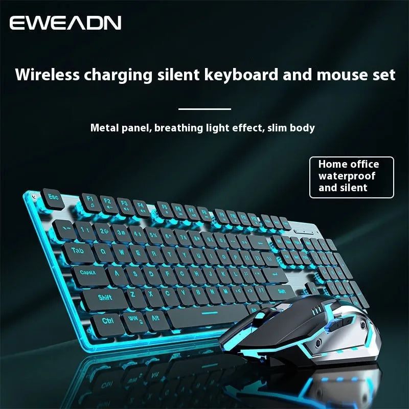 Wireless Bluetooth keyboard with mute button in cherry blossom pink colour with white backlighting