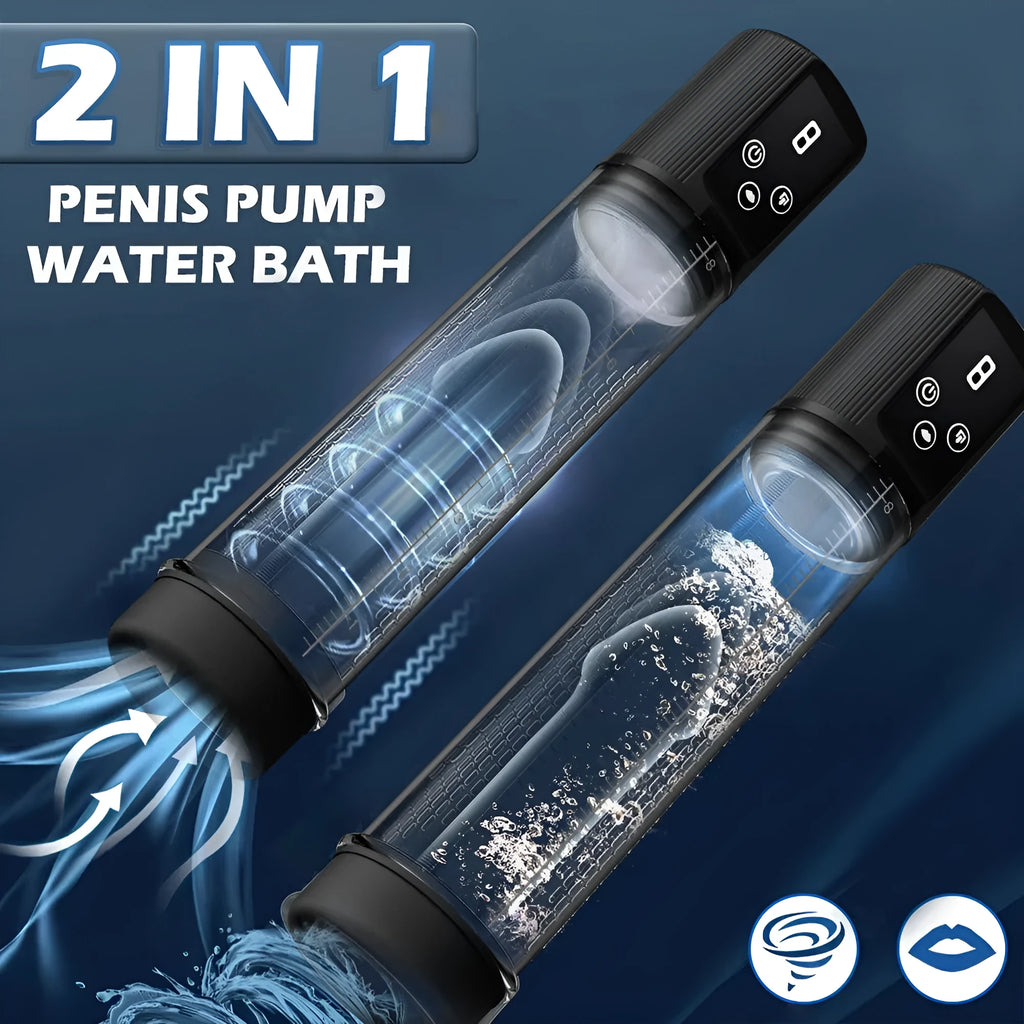 Male masturbation device with electric pump in diqiao electric training pump colour.