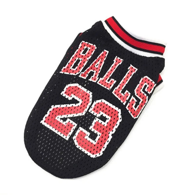Black and red dog sweatshirt vest made from polyester fabric with breathable design