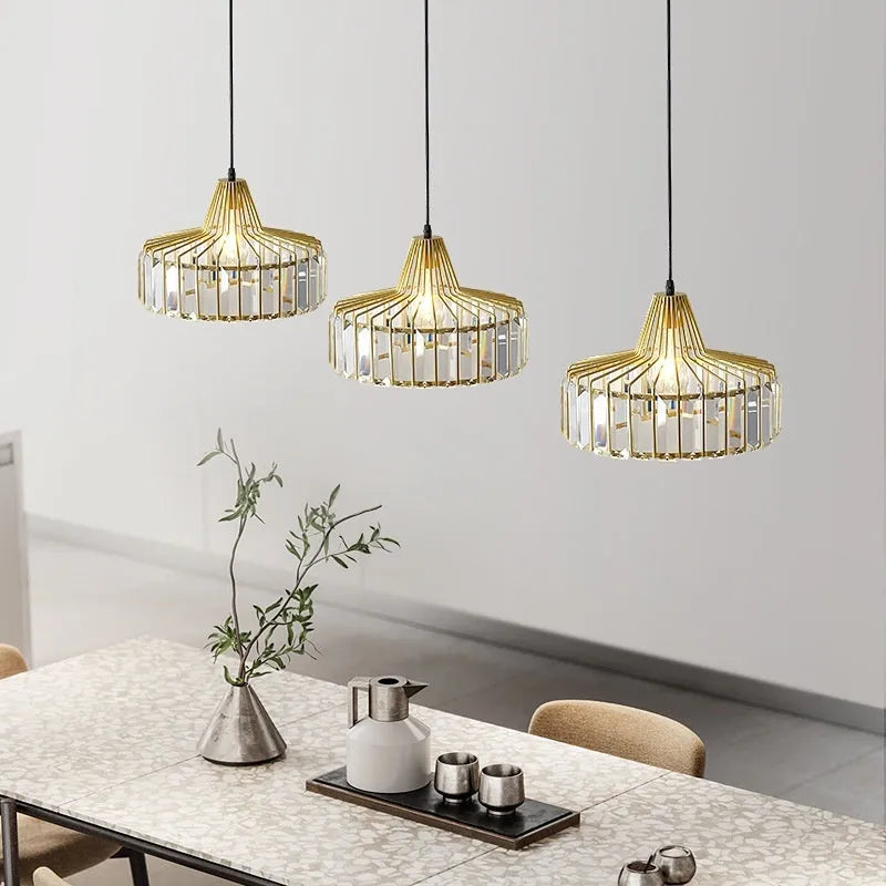 Modern crystal sun lamp chandelier ceiling light in black finish with LED illumination