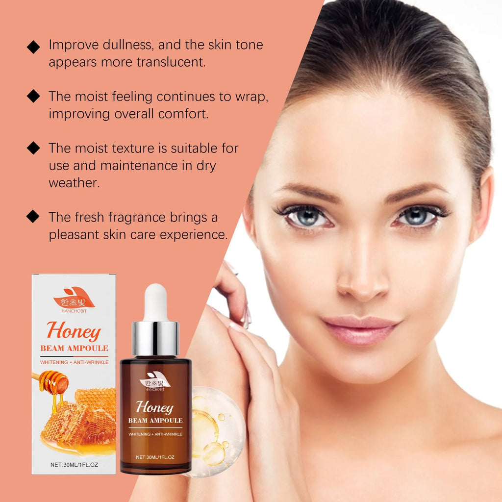 30ml bottle of moisturising skin colour facial liquid with honey and ginseng.