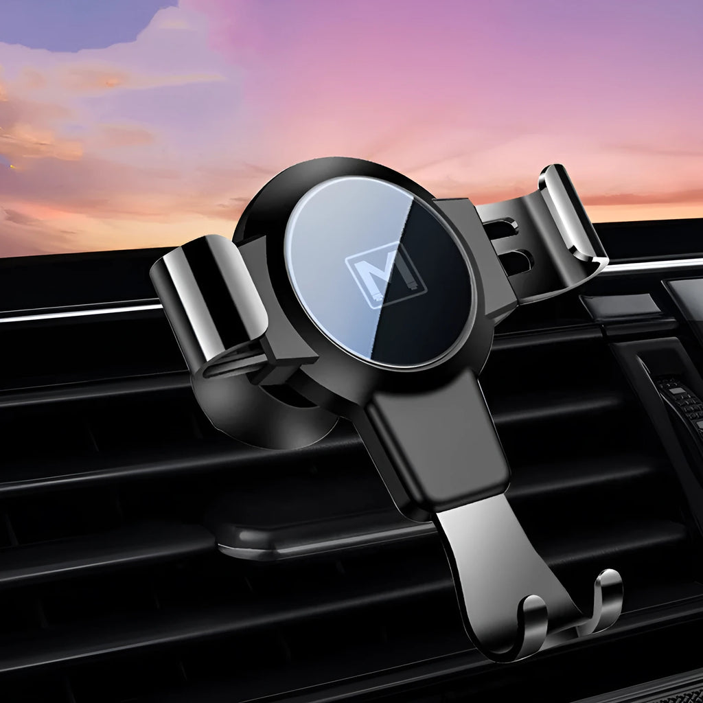 Black S4 gravity mirror mobile phone bracket mounted on car air conditioning vent