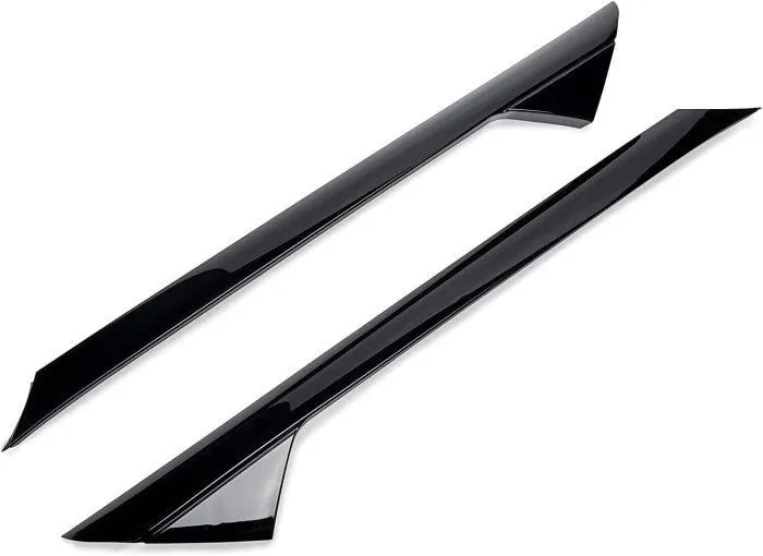 Genuine Ford gloss black front windshield trim panel OEM part.